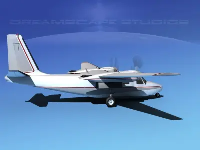Rockwell Aero Commander 560 V16 3D model