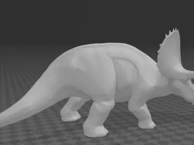 Triceratops dinosaur 3D print model