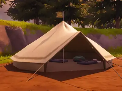 Bell Tent Low-poly 3D model