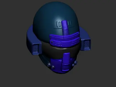 helmet high poly sculpt 3d printable  3D model 181