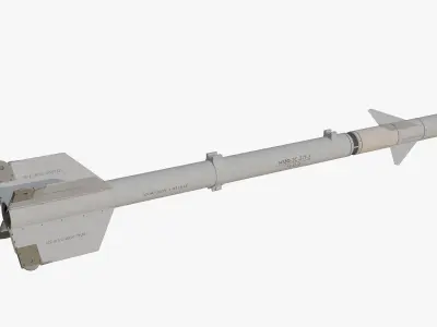 R3-S Soviet Air To Air Missile Game Ready Model PBR Low-poly 3D model