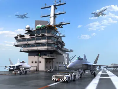 Aircraft Carrier CVN76 USS Ronald Reagan 3D model