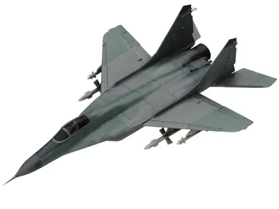 military aircraft Low-poly 3D model