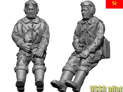 Soviet Pilot 3D print model