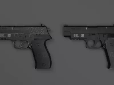 Sig Sauer P226 Low-poly 3D model
