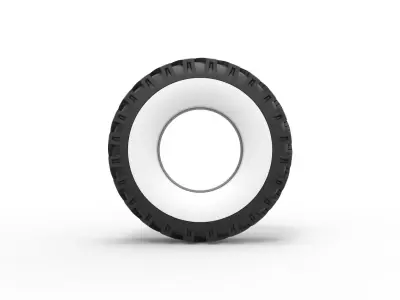 Military Ural Whitewall tire OI-25 Scale 1 to 25 3D print model