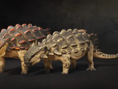 Ankylosaurus Rig asset Low-poly 3D model