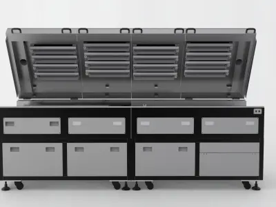 Infrared heat curing furnace 3D model