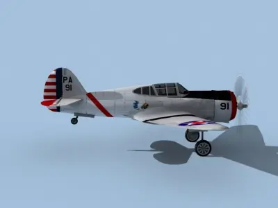 Curtiss P-36C Hawk V05 USAAF 3D model