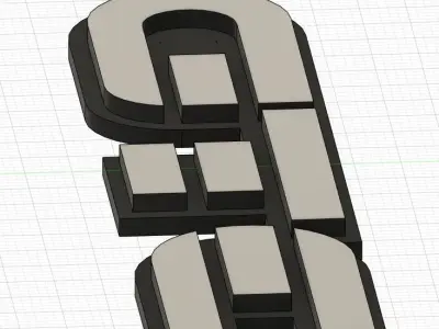 Vauxhall opel GTE logo badge 3D print model