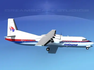 Fokker F-60 Malaysia 3D model