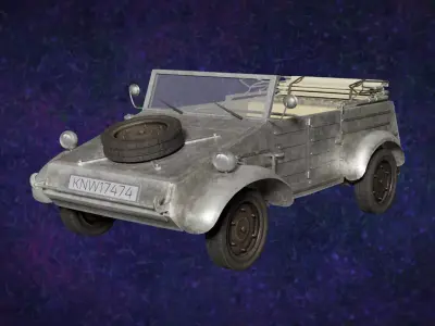 Car Military VW - Kubelwagen Type 82 German Autos 3D model