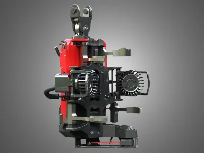 Komatsu Forestry Harvester Head 3D model