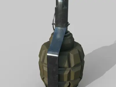 Grenade F1 Low-poly 3D model