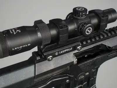 SVD Dragunov Tiger Sniper Rifle with Tactical Kits Low-poly 3D model