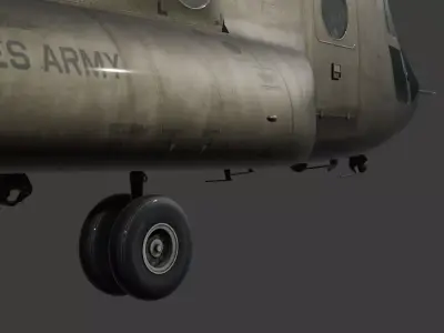 CH47-D Chinook Low-poly 3D model