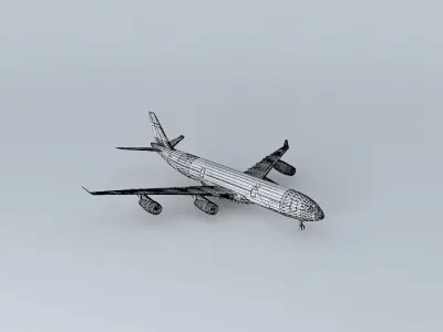 GoldenJet Airbus A340 200 Canadian Iceberg Free 3D model