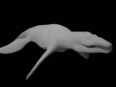 Rigged Liopleurodon 3D Model  Highly Detailed Clean Topology   3D model