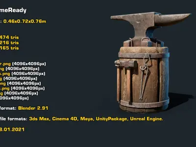 Anvil GameReady 3D model