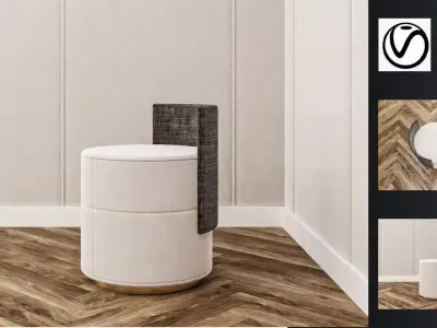 Pouf 02 3D model  Free 3D model