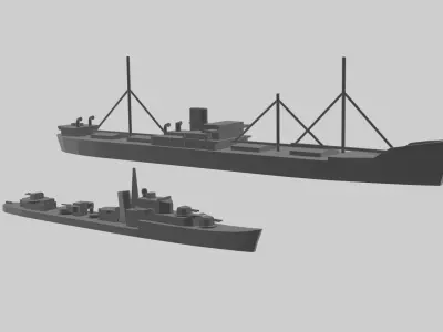 Battle of the Atlantic- British Convoy Bundle 3D print model