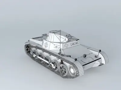 Panzer I - Panzerkampfwagen I Ausf B (German tank) 3D model