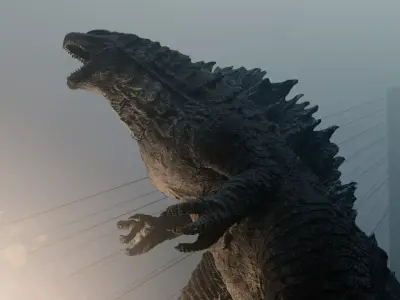 Godzilla kaiju titan Low-poly 3D model