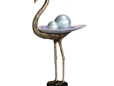 Bronze Bird - Grus-Grus Flamingo by Marie Martin 3D model