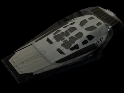 Interstellar Ranger spaceship Low-poly 3D model