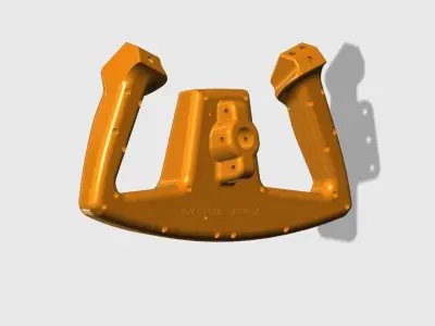 Editable Cessna 172 Yoke for flight simulator 3D print model