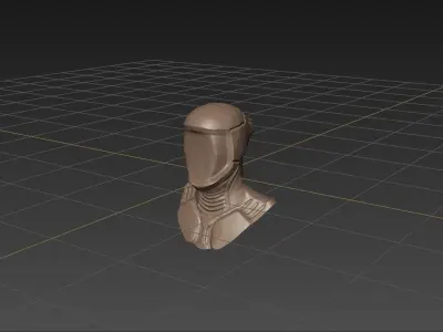 Basic Sci-fi Head  Low-poly 3D model