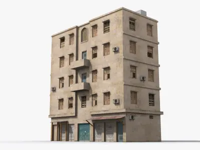 Arab Middle East Building x19 Low-poly 3D model