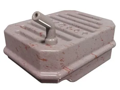 Metallic Car Fuel Tank Low-poly 3D model