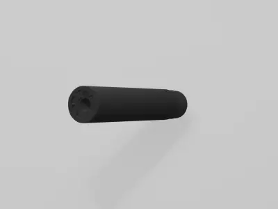 Game Ready 9mm Pistol Suppressor PBR Low Poly Low-poly 3D model