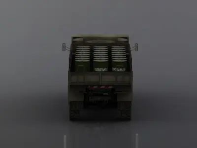 Military Truck Transport Low-poly 3D model