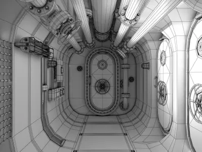 Submarine Corridor 3D model