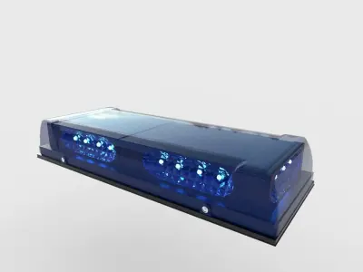 The Whelen Police mini LightBar LED Responder Low-poly 3D model