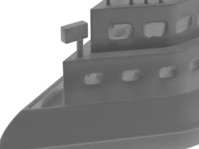 Cruise Ship Low-poly 3D model