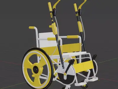 Wheel Chair Design 2025 Low-poly 3D model Low-poly 3D model