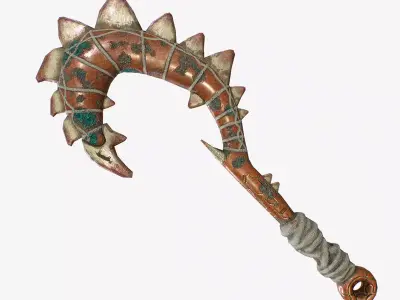 Bone Blade Low-poly 3D model