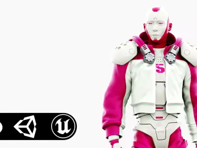 CYBORGTOPIA B-5  Rigged for Unreal Engine - Unity - MIXAMO 3D model