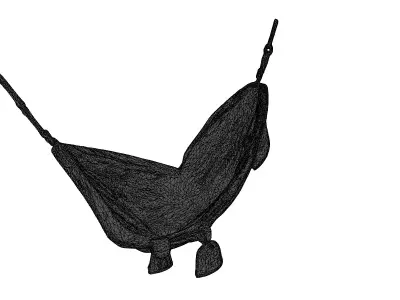 Portable Camping Hammock with Pouch 3D model