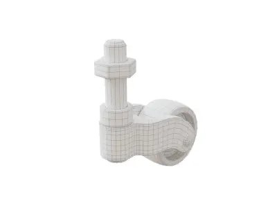 Metallic wheel Free low-poly 3D model