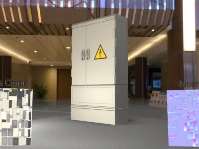 Electrical Distribution Cabinet 57 Low-poly 3D model