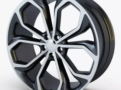 Taurus SHO 20 Machined wheel black 3D model