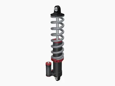 QA1 MOD Series coilovers Low-poly 3D model