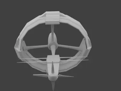 Spaceship star wars spacecraft Low-poly 3D model