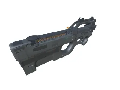 55-FHR-40-SMG-gun model 3d game ready model Low-poly 3D model Low-poly 3D model