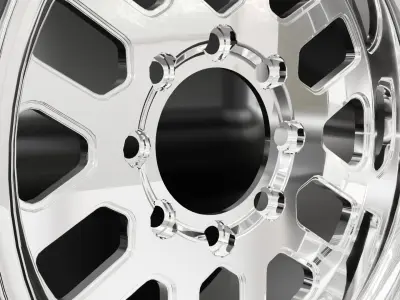 WHEEL BASED BOGART RACING CHROME 8H 3D model