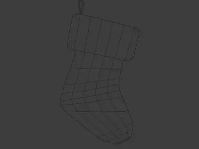 Christmas sock Free low-poly 3D model